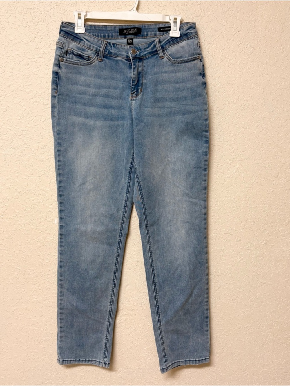 Judy Blue Women’s Boyfriend Fit Denim Blue Jeans Light Wash Size 7/28 Stretch